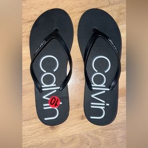 Calvin Klein flip flops